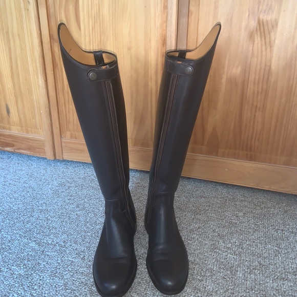 CUSTOM VOGEL BOWERY DRESS BOOTS BROWN CALFSKIN fully Lined Zippers Olympic Tops - Picture 5 of 16
